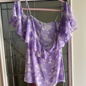 Whistles lavender cold shoulder top, Size 6, never worn.